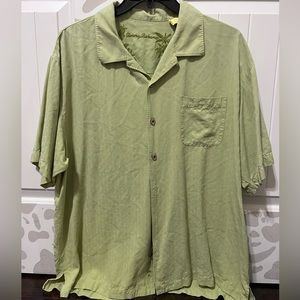 100% Silk Tommy Bahamas Button Down Shirt XL